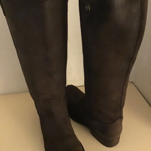 Frye Dark Brown Leather Heeled Boots - Picture 7 of 12